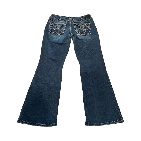 Silver Suki Surplus Jeans Womens 30 Blue Stretch Bootcut Lo Rise Western - Picture 6 of 6